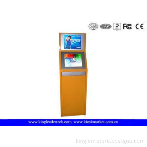 Double Display Self-Service TouchScreen Kiosk , Vandal-Proo